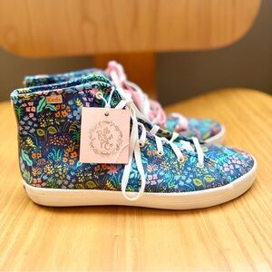 Keds x Rifle Paper Co. Kickstart Hi Meadow Blue high-top sneakers Women’s US 8.5
